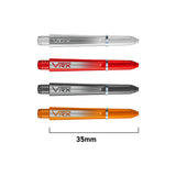 4 x Sets VRX Polycarbonate Multi Pack Dart Stems main product image showing the stems, packaging, and included contents