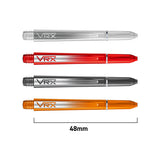 4 x Sets VRX Polycarbonate Multi Pack Dart Stems main product image showing the stems, packaging, and included contents