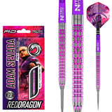 Adam Sevada Steel Tip Darts main product image showing the darts, packaging, flights, shafts, and included accessories