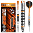 Amberjack 14 Steel Tip Darts product image showing the complete dart set, packaging and accessories