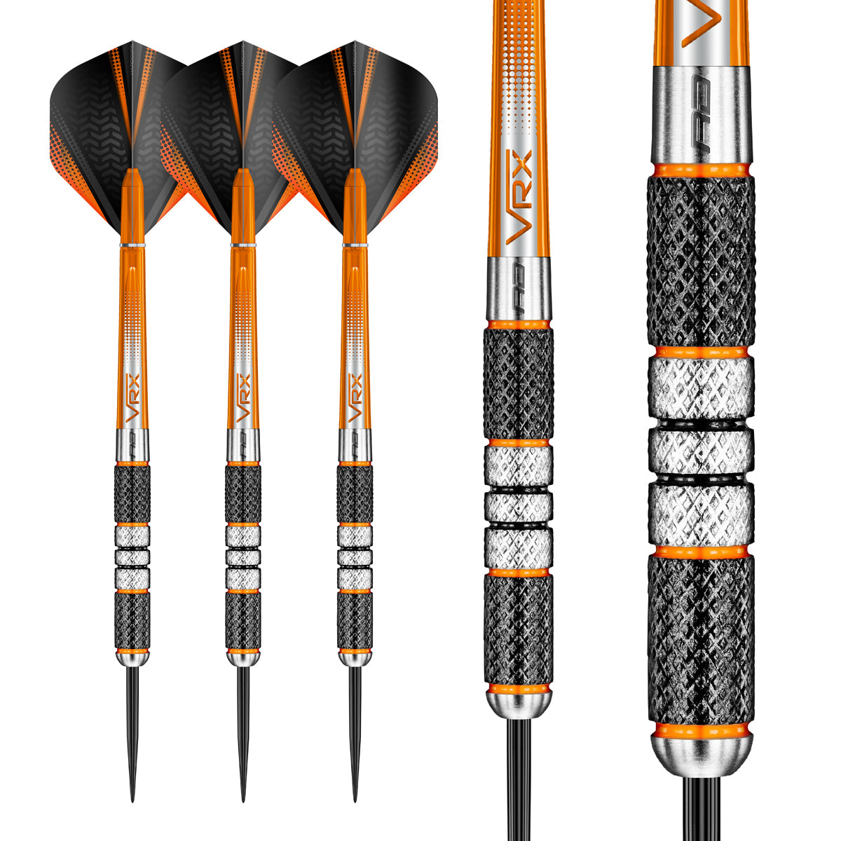 Multiple angle view of the Amberjack 2 dart barrel profile and design