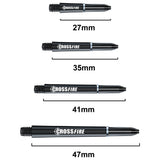 Carbon Fibre Crossfire Dart Stems main product image showing the stems, packaging, and included contents