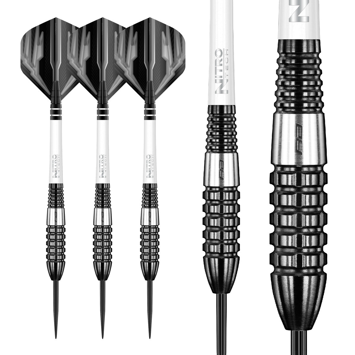 Multiple angle view of the Carnage 4 dart barrel profile and design