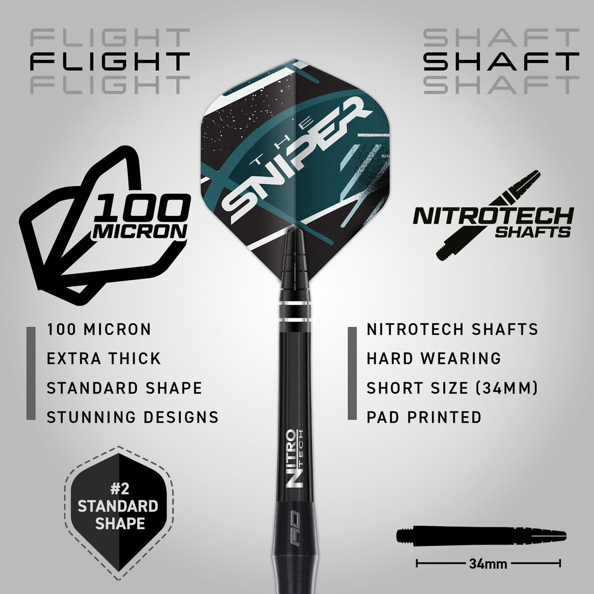Red Dragon Connor Scutt Steel Tip Darts image displaying the included flight and shaft configuration