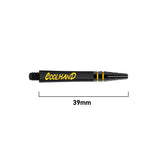 Coolhand Nitrotech Black Gold Dart Stems Shafts length guide image showing available stem sizes and dimensions