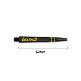 Coolhand Nitrotech Black Gold Dart Stems Shafts length guide image showing available stem sizes and dimensions