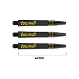 Coolhand Nitrotech Black Gold Dart Stems Shafts main product image showing the stems, packaging, and included contents