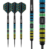 Dragonfly 95 Parallel Steel Tip Darts complete dart overview image showing the full barrel profile and design from multiple angles