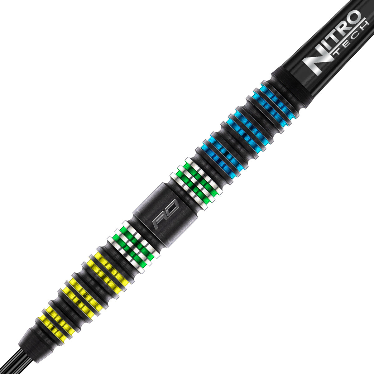 Dragonfly 95 Tapered Steel Tip Darts zoomed image highlighting the barrel grip, machining, coating, and surface detail