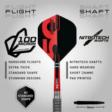Red Dragon Element 6C Steel Tip Darts image displaying the included flight and shaft configuration