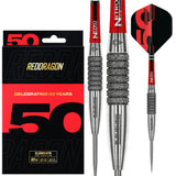 Red Dragon Element 6C Steel Tip Darts main product image showing the darts, packaging, flights, shafts, and included accessories
