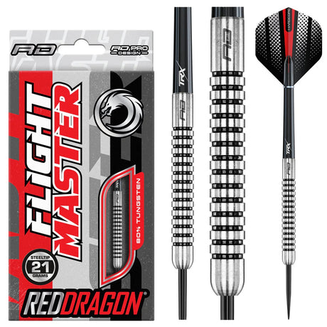 Fury 1 Steel Tip Darts product image showing the complete dart set, packaging and accessories