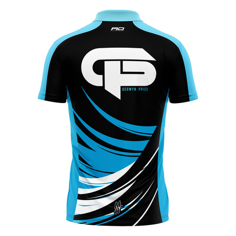 Red Dragon Gerwyn Price 50 Years Limited Edition Dart Shirt rear view image showing the back design and player branding
