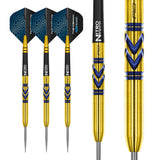 Multiple angle view of the Gerwyn Price Avalanche Pro Gold dart barrel profile and design