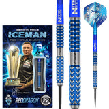 Gerwyn Price Glacier Steel Tip Darts main product image showing the darts, packaging, flights, shafts, and included accessories