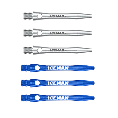 Gerwyn Price Iceman Aluminium Dart Stems main product image showing the stems, packaging, and included contents