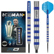 Gerwyn Price Iceman Challenger Steel Tip Darts product image showing the complete dart set, packaging and accessories
