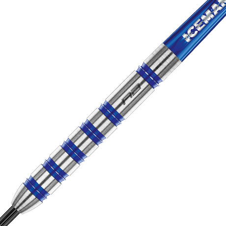 Close up view of the Gerwyn Price Iceman Challenger barrel grip and precision machining