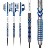 Multiple angle view of the Gerwyn Price Iceman Contour dart barrel profile and design