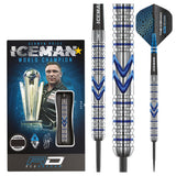 Gerwyn Price Iceman Midnight Edition Steel Tip Darts main product image showing the darts, packaging, flights, shafts, and included accessories