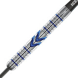 Gerwyn Price Iceman Midnight Edition Steel Tip Darts zoomed image highlighting the barrel grip, machining, coating, and surface detail