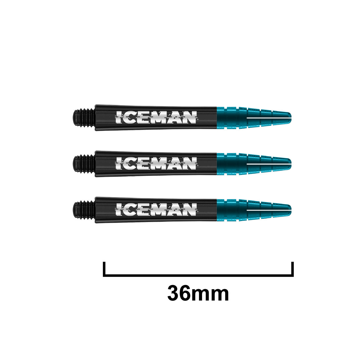 Gerwyn Price Iceman Nitro Ionic Dart Stems Black Short length variant image