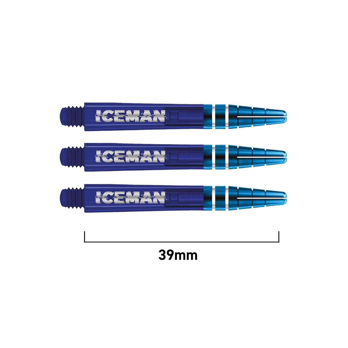 Gerwyn Price Iceman Nitro Ionic Dart Stems Blue Intermediate length variant image