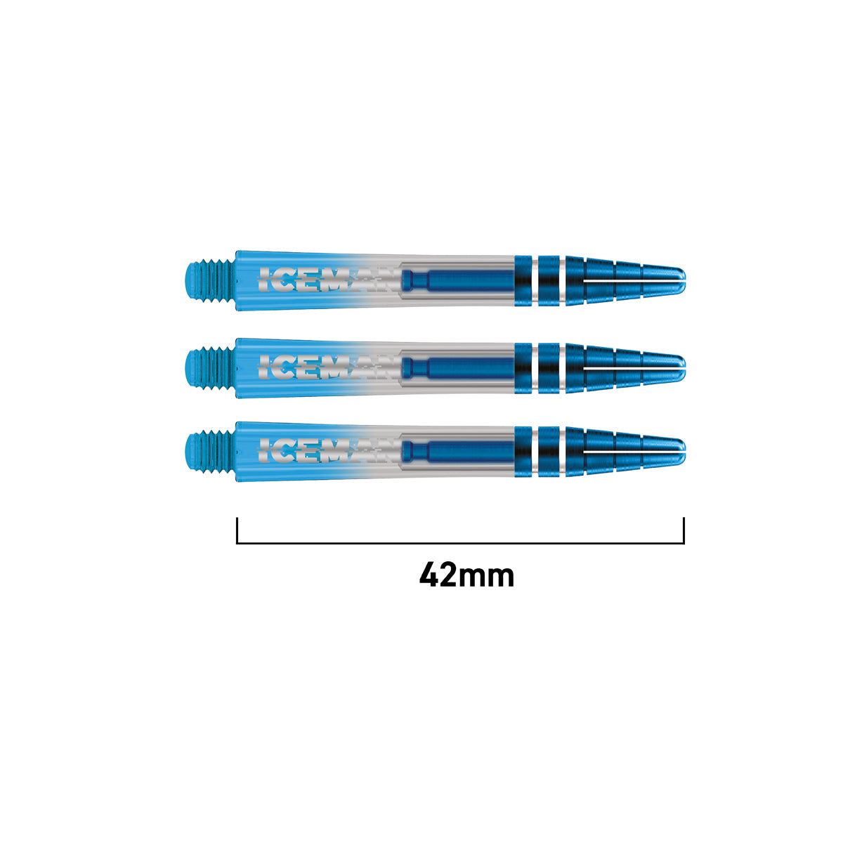 Gerwyn Price Iceman Nitro Ionic Dart Stems Blue White Medium length variant image