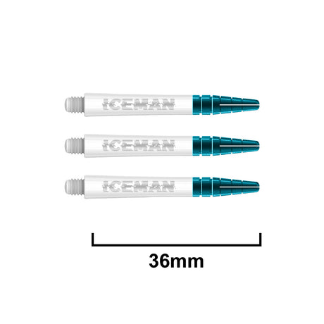 Gerwyn Price Iceman Nitro Ionic Dart Stems White Short length variant image
