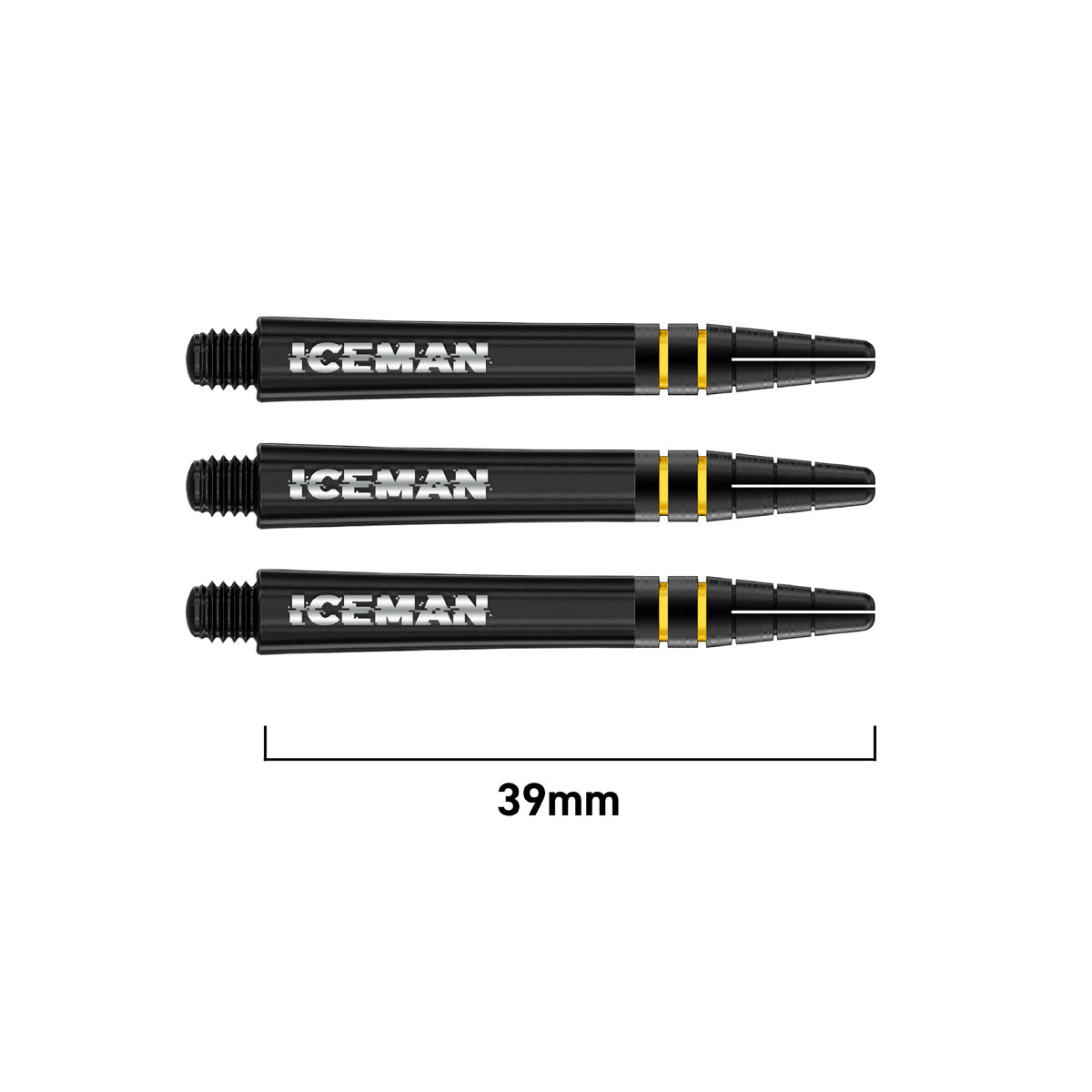 Gerwyn Price Nitrotech Dart Stems black main product image showing the stems, packaging, and included contents