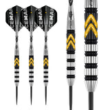 Multiple angle view of the Gerwyn Price Thunder SE dart barrel profile and design