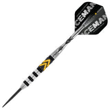 Detailed angle highlighting the Gerwyn Price Thunder SE barrel design and grip pattern