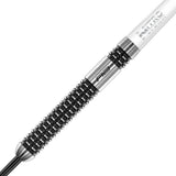 Gian van Veen Axis SE Steel Tip Darts zoomed image highlighting the barrel grip, machining, coating, and surface detail