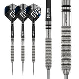 Gian van Veen Tour Edition Steel Tip Darts complete dart overview image showing the full barrel profile and design from multiple angles