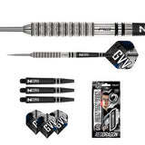 Gian van Veen Tour Edition Steel Tip Darts image displaying everything included inside the box