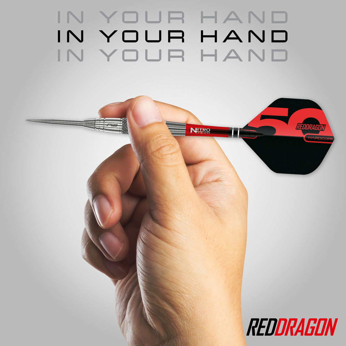 Red Dragon Grizzly 2 Steel Tip Darts close up image highlighting the barrel grip texture, coating, machining, and design details