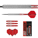 Contents of the Hell Fire A darts box including flights, shafts and accessories