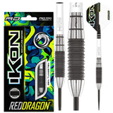 Ikon 1.2 Steel Tip Darts product image showing the complete dart set, packaging and accessories