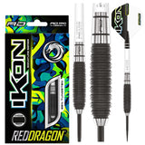 Ikon 1.3 Steel Tip Darts product image showing the complete dart set, packaging and accessories
