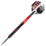 Jason Watt Steel Tip Darts close up image highlighting the barrel grip texture, coating, machining, and design details