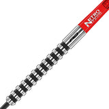 Close up view of the Javelin Black barrel grip and precision machining