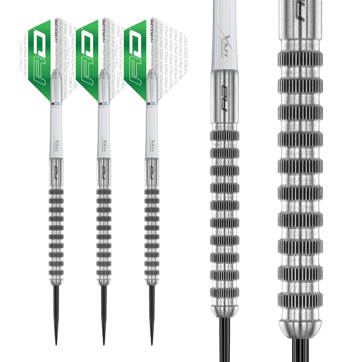 Javelin Speedline Steel Tip Darts complete dart overview image showing the full barrel profile and design from multiple angles