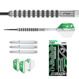 Javelin Speedline Steel Tip Darts image displaying everything included inside the box