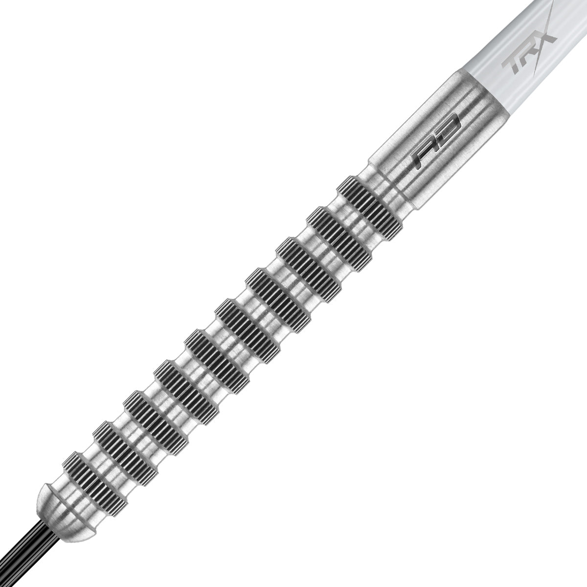 Javelin Speedline Steel Tip Darts zoomed image highlighting the barrel grip, machining, coating, and surface detail