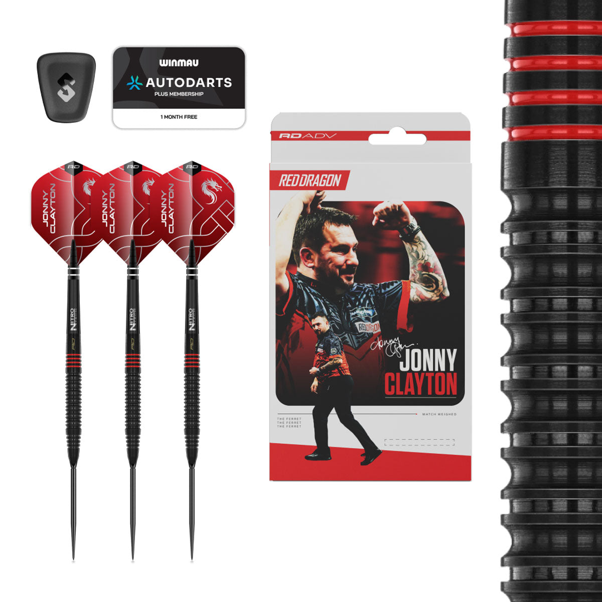 Red Dragon Jonny Clayton RD-ADV Switch Point 90% Tungsten Steel Tip Darts