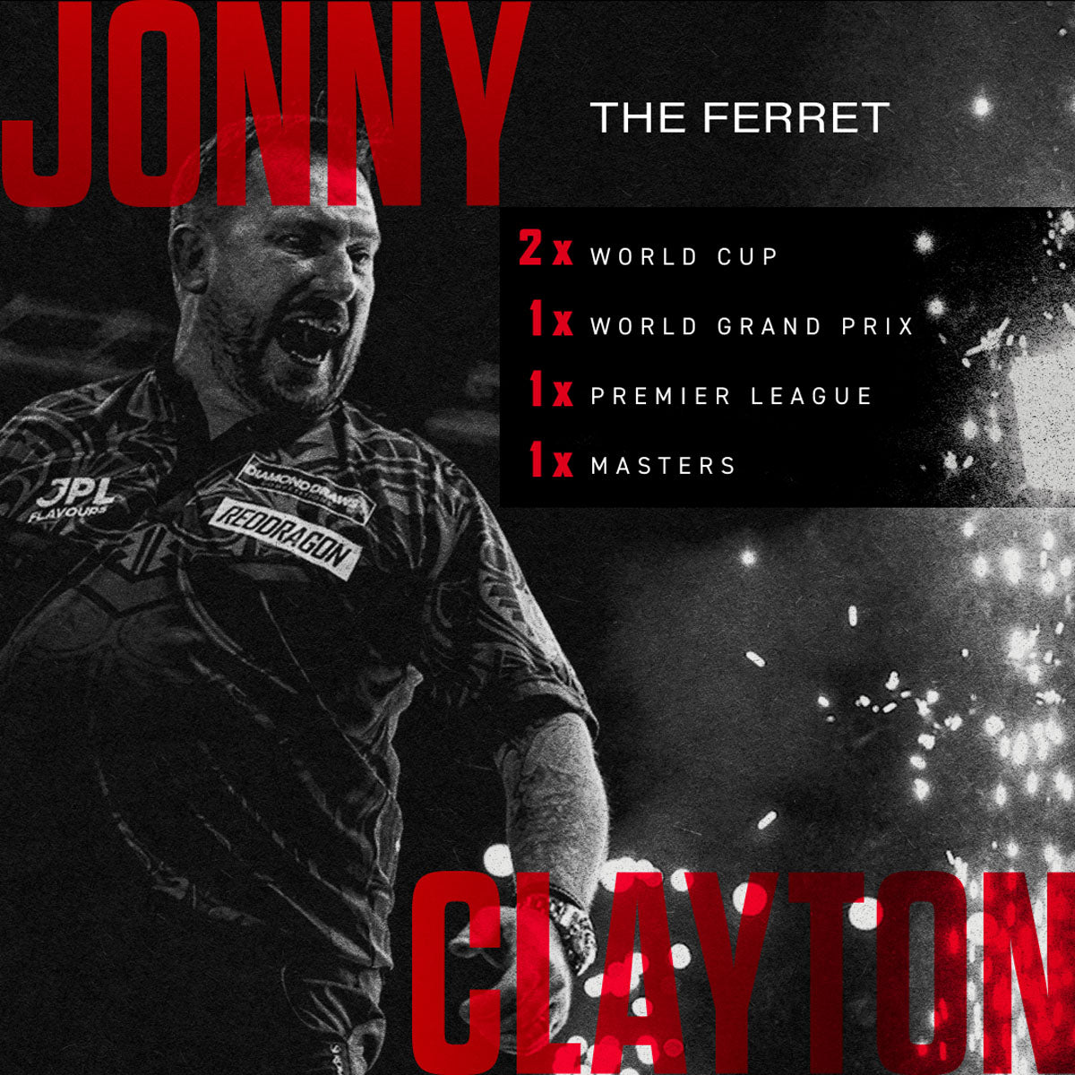 Red Dragon Jonny Clayton Core Brass Steel Tip Darts