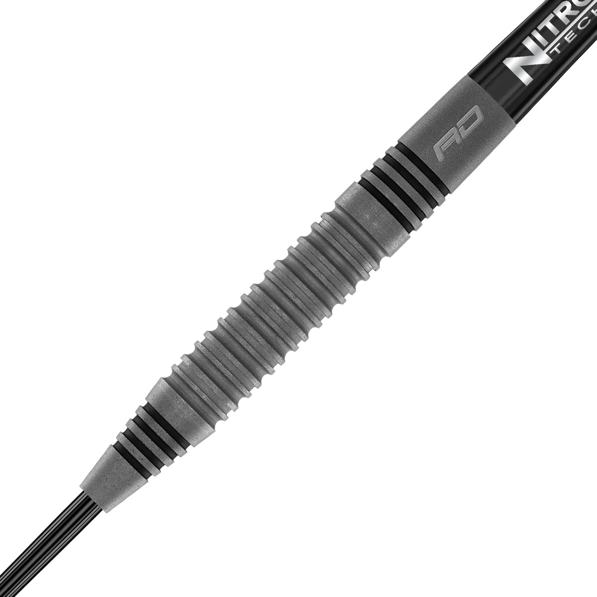 Close up view of the Jonny Clayton Oxide Edition barrel grip and precision machining