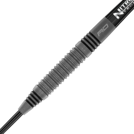 Close up view of the Jonny Clayton Oxide Edition barrel grip and precision machining