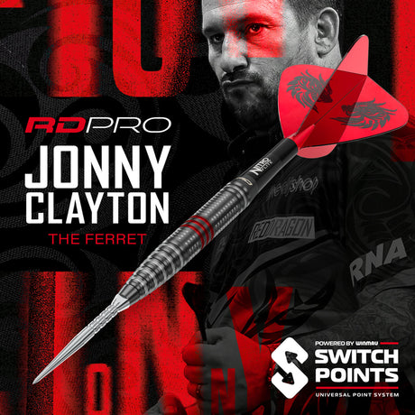 Red Dragon Jonny Clayton RD-PRO Switch Point 90% Tungsten Steel Tip Darts