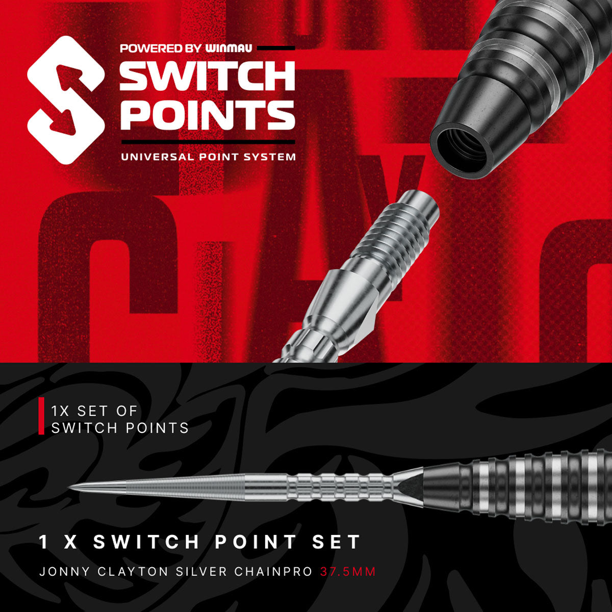 Red Dragon Jonny Clayton RD-PRO Switch Point 90% Tungsten Steel Tip Darts